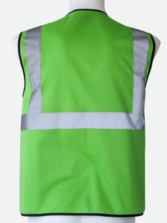 Warnweste Air Crew grün-gelb reflektierend mit Taschen und Ausweishülle